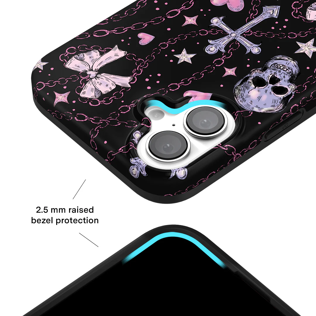 Pretty Punk Skulls iPhone Case - Image 2