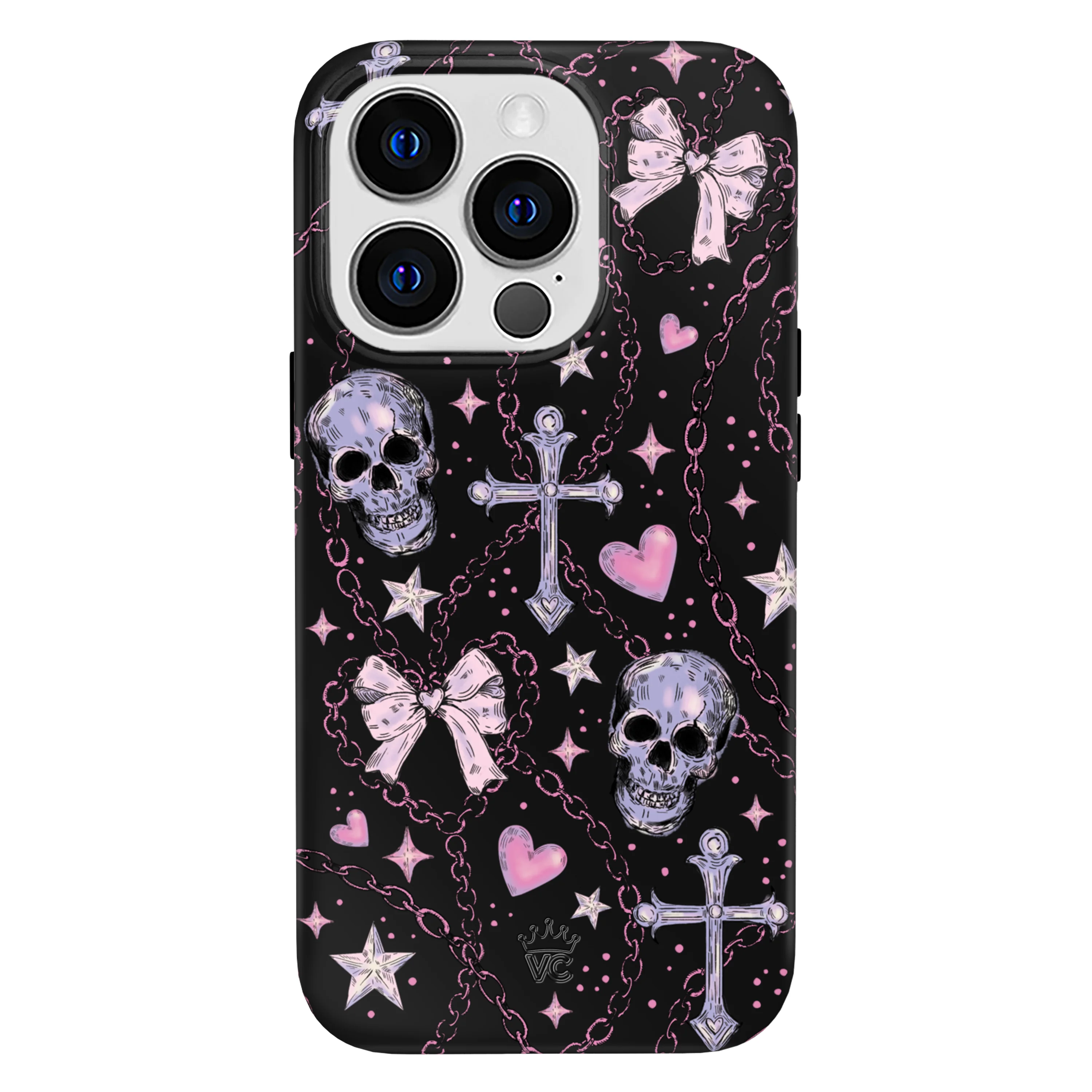 Pretty Punk Skulls iPhone Case - Image 66