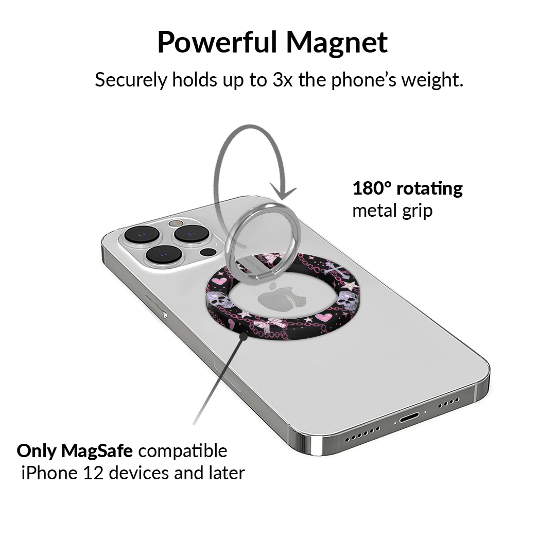 Pretty Punk Skulls MagSafe Grip Ring - Image 3
