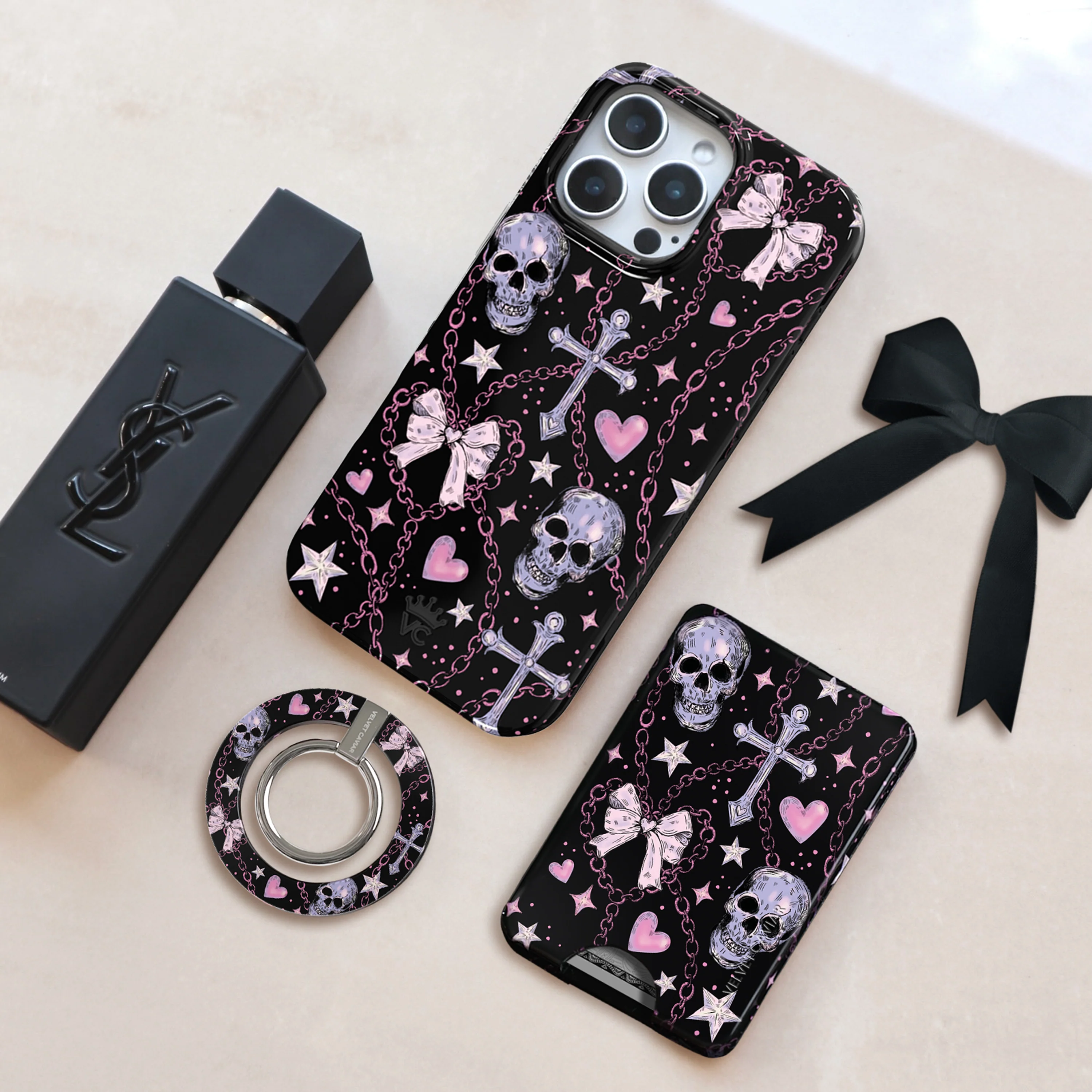 Pretty Punk Skulls MagSafe Wallet - Image 6