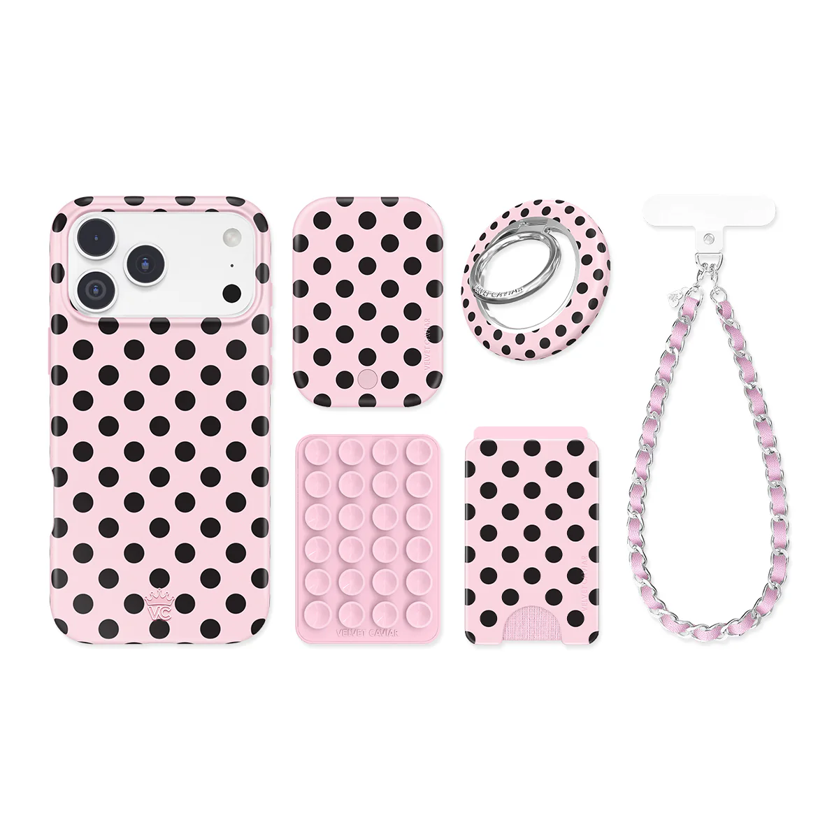 Princess Pink Polka Dot iPhone Bundle Set - Image 14
