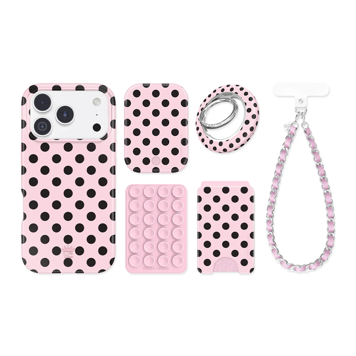 Princess Pink Polka Dot iPhone Bundle Set - Image 15
