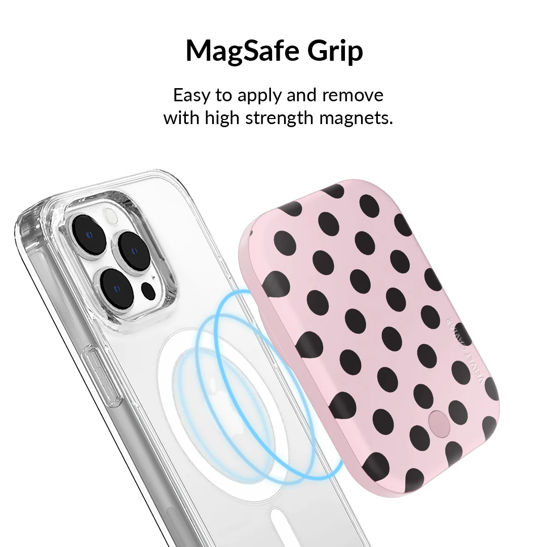 Princess Pink Polka Dot MagSafe Battery Power Pack - Image 4