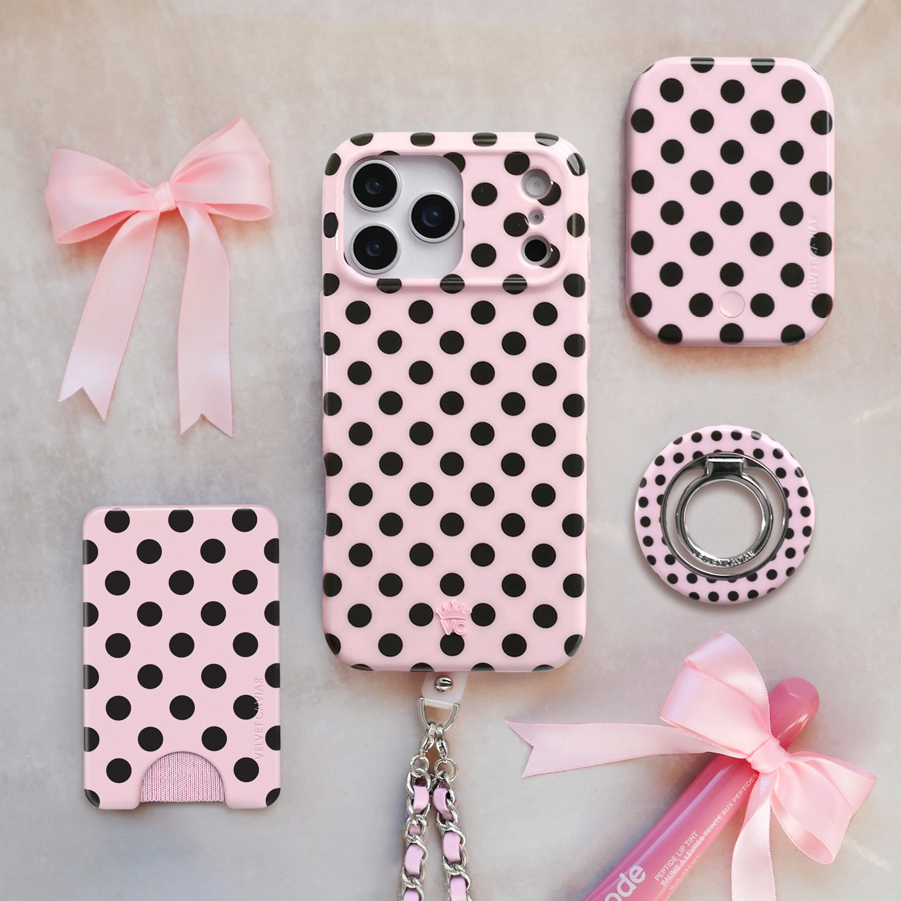 Princess Pink Polka Dot MagSafe Grip Ring - Image 6