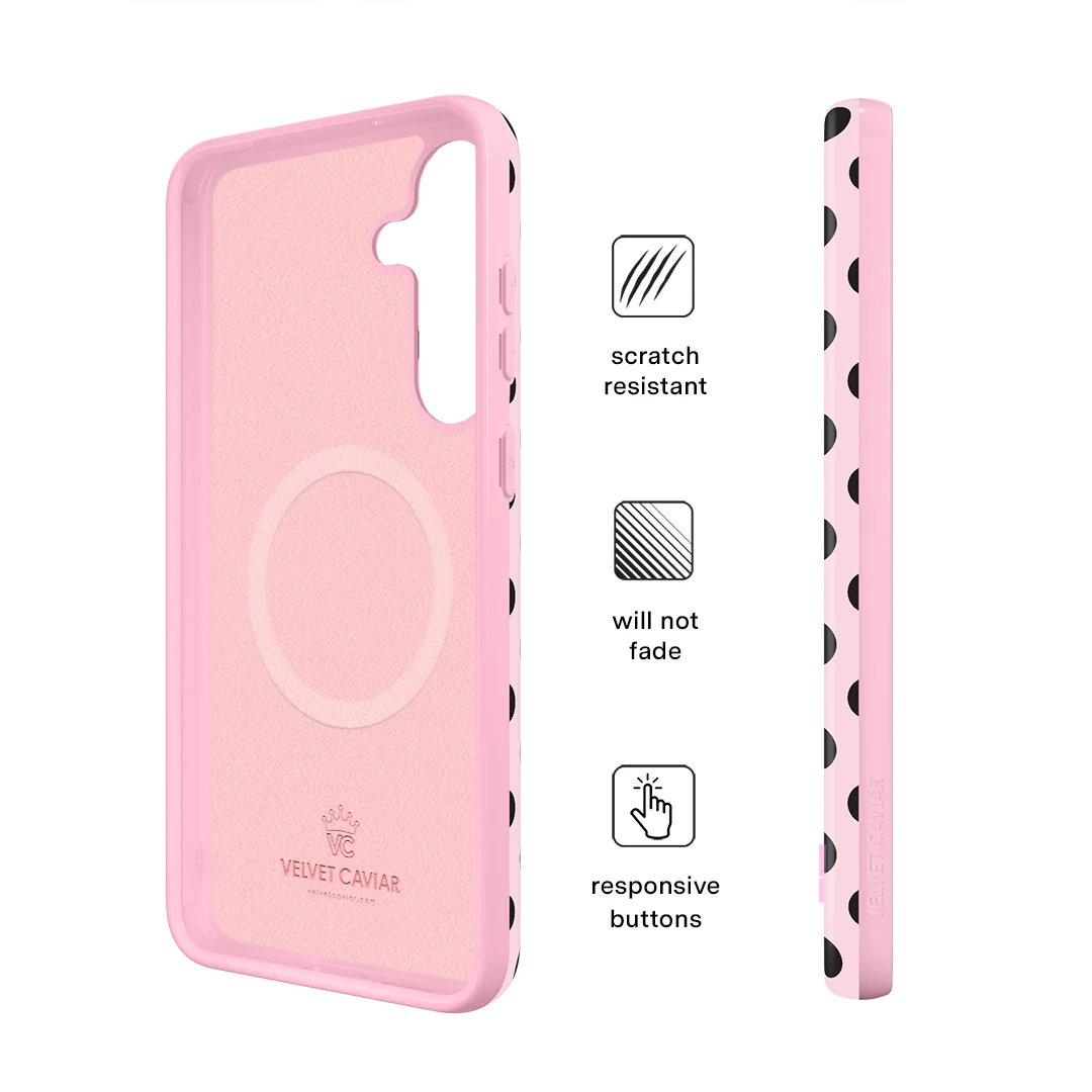 Princess Pink Polka Dot Samsung Case - Image 10