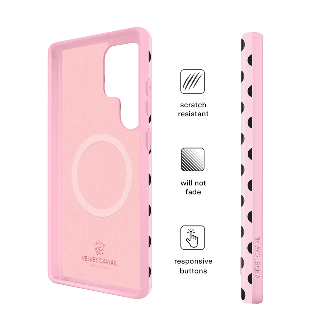 Princess Pink Polka Dot Samsung Case - Image 15