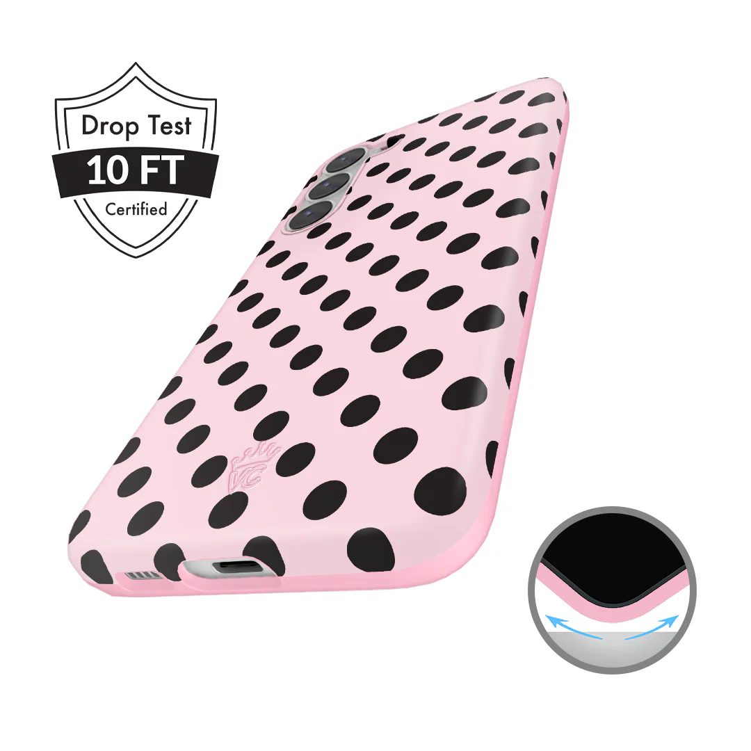 Princess Pink Polka Dot Samsung Case - Image 37