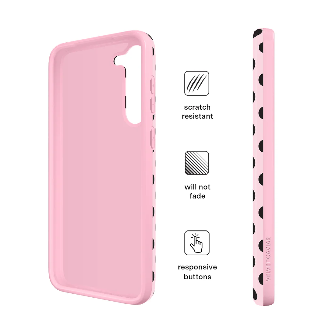 Princess Pink Polka Dot Samsung Case - Image 40