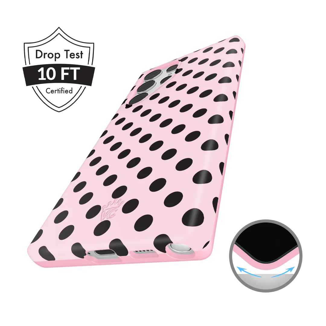 Princess Pink Polka Dot Samsung Case - Image 42