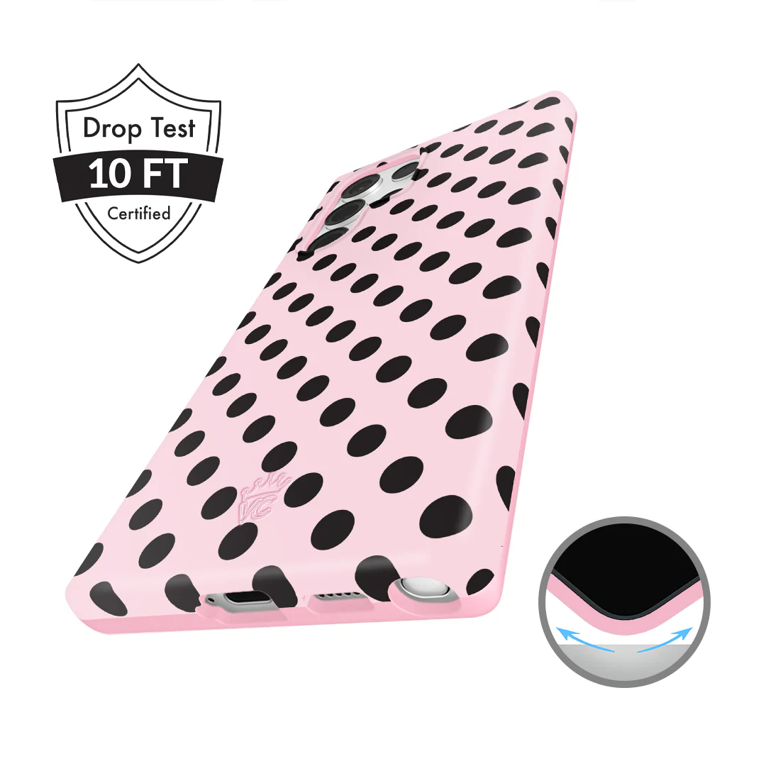 Princess Pink Polka Dot Samsung Case - Image 43