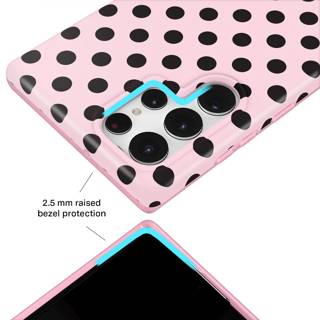 Princess Pink Polka Dot Samsung Case - Image 44