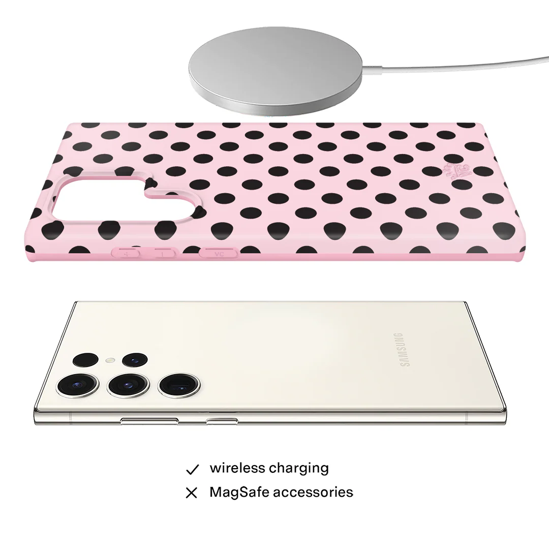 Princess Pink Polka Dot Samsung Case - Image 45