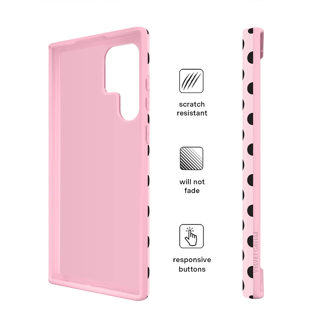 Princess Pink Polka Dot Samsung Case - Image 46