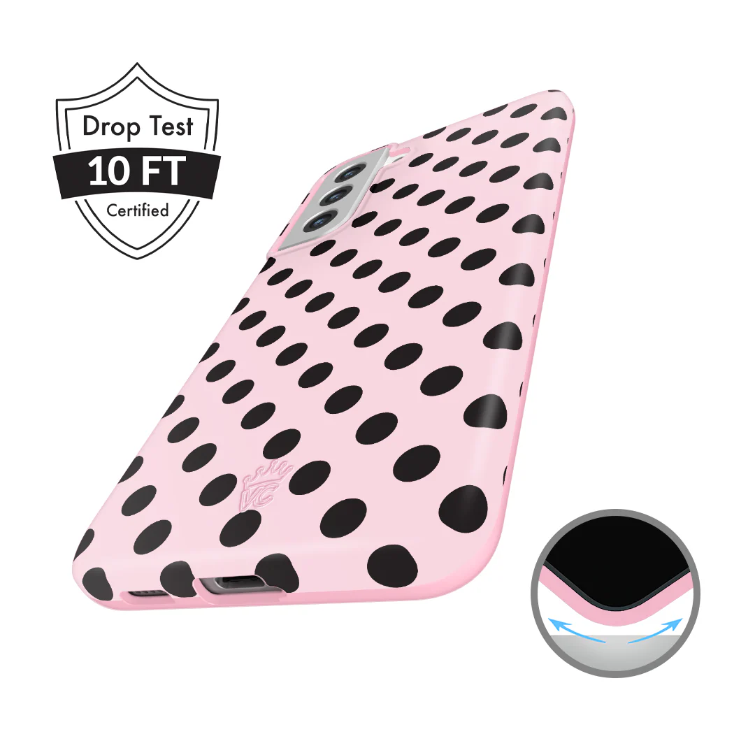 Princess Pink Polka Dot Samsung Case - Image 48