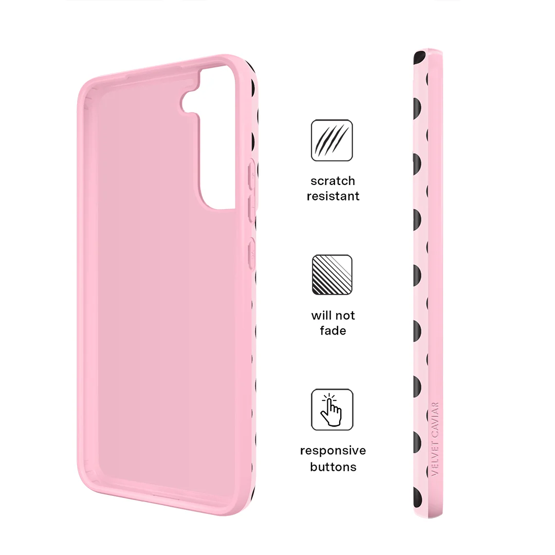 Princess Pink Polka Dot Samsung Case - Image 51