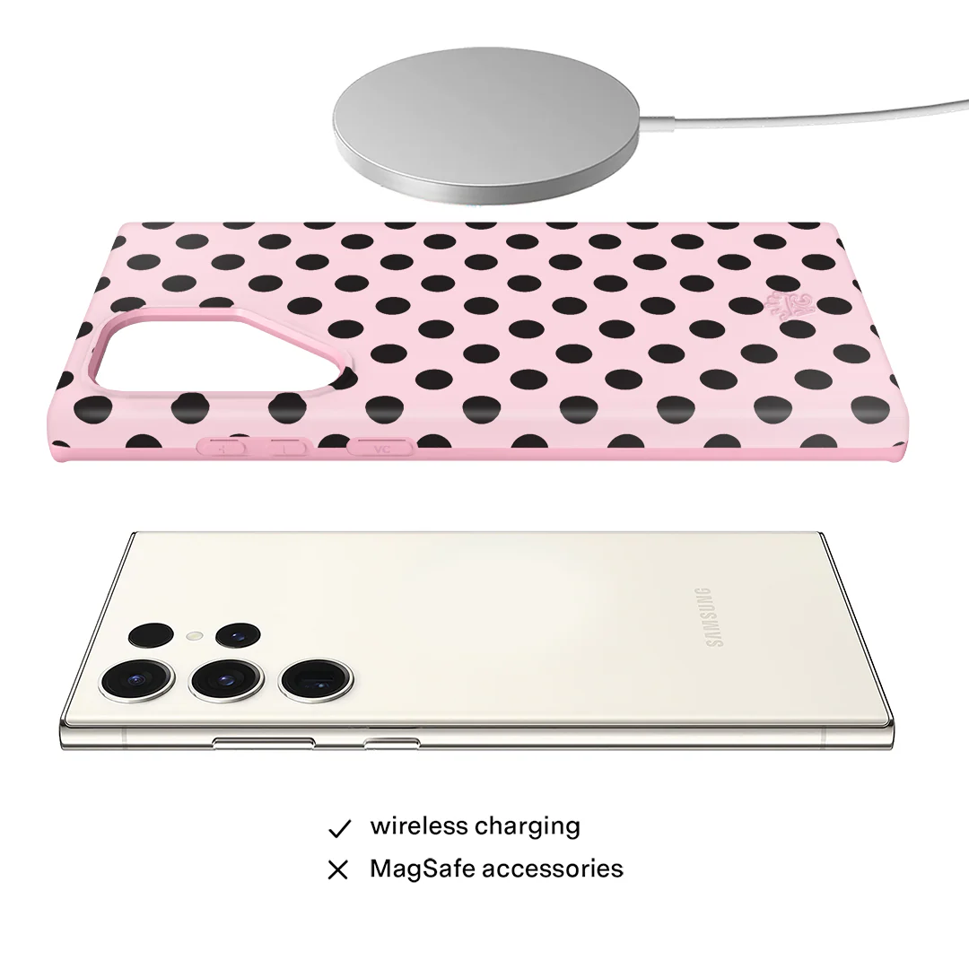 Princess Pink Polka Dot Samsung Case - Image 59