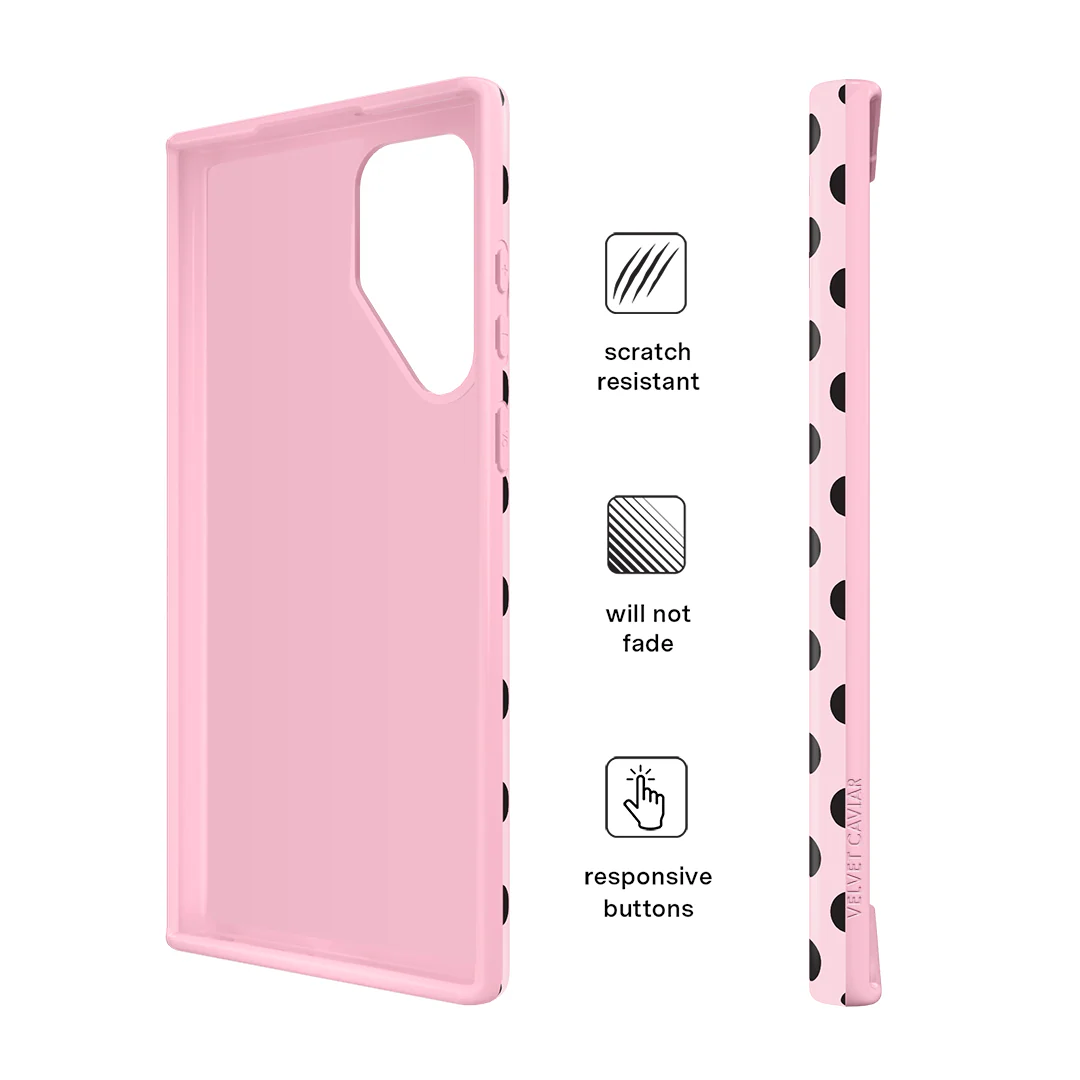 Princess Pink Polka Dot Samsung Case - Image 60