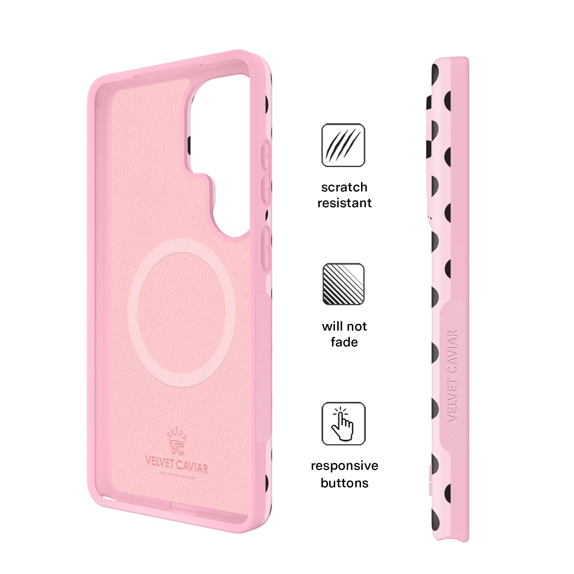 Princess Pink Polka Dot Samsung Case - Image 70