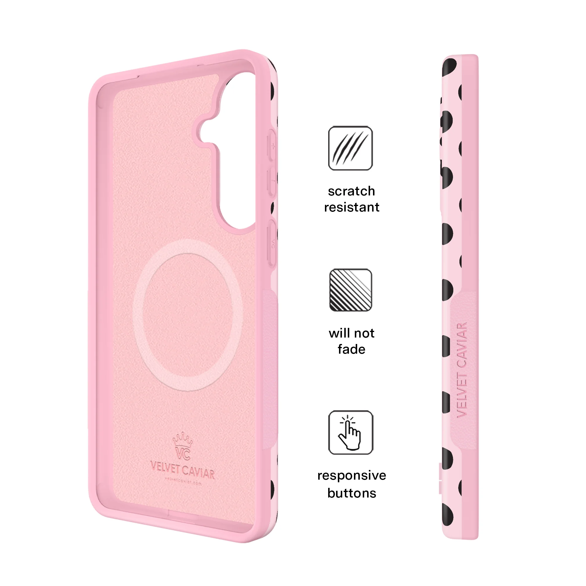 Princess Pink Polka Dot Samsung Case - Image 75
