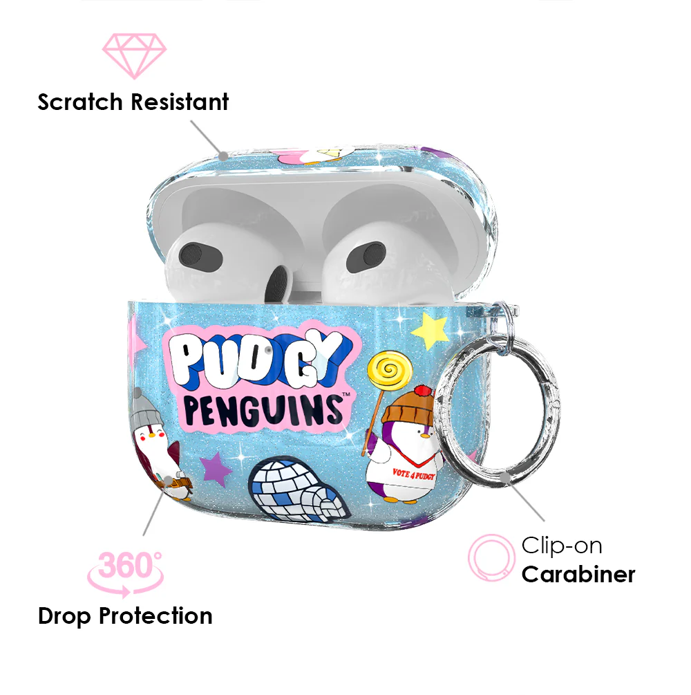 Pudgy Penguins Iceberg Glitter AirPod Case - Image 13