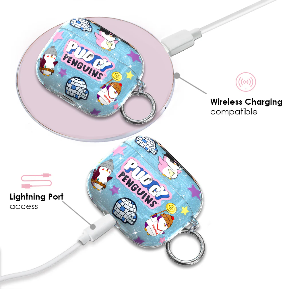 Pudgy Penguins Iceberg Glitter AirPod Case - Image 14