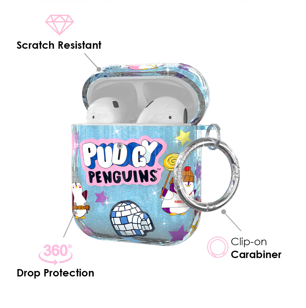 Pudgy Penguins Iceberg Glitter AirPod Case - Image 3