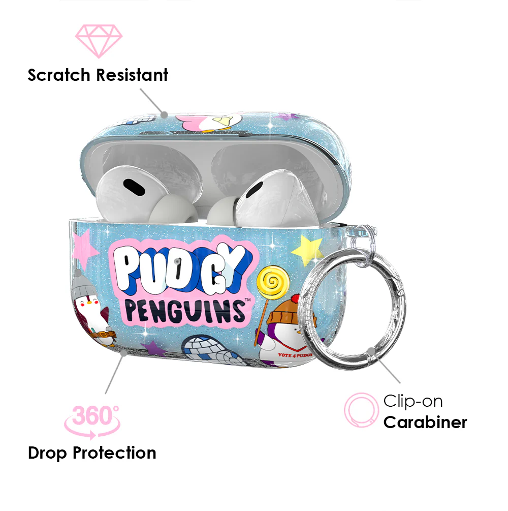 Pudgy Penguins Iceberg Glitter AirPod Case - Image 8