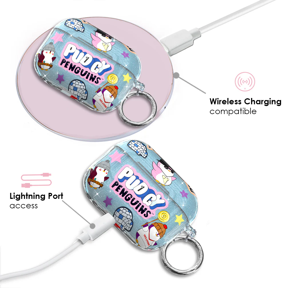 Pudgy Penguins Iceberg Glitter AirPod Case - Image 9