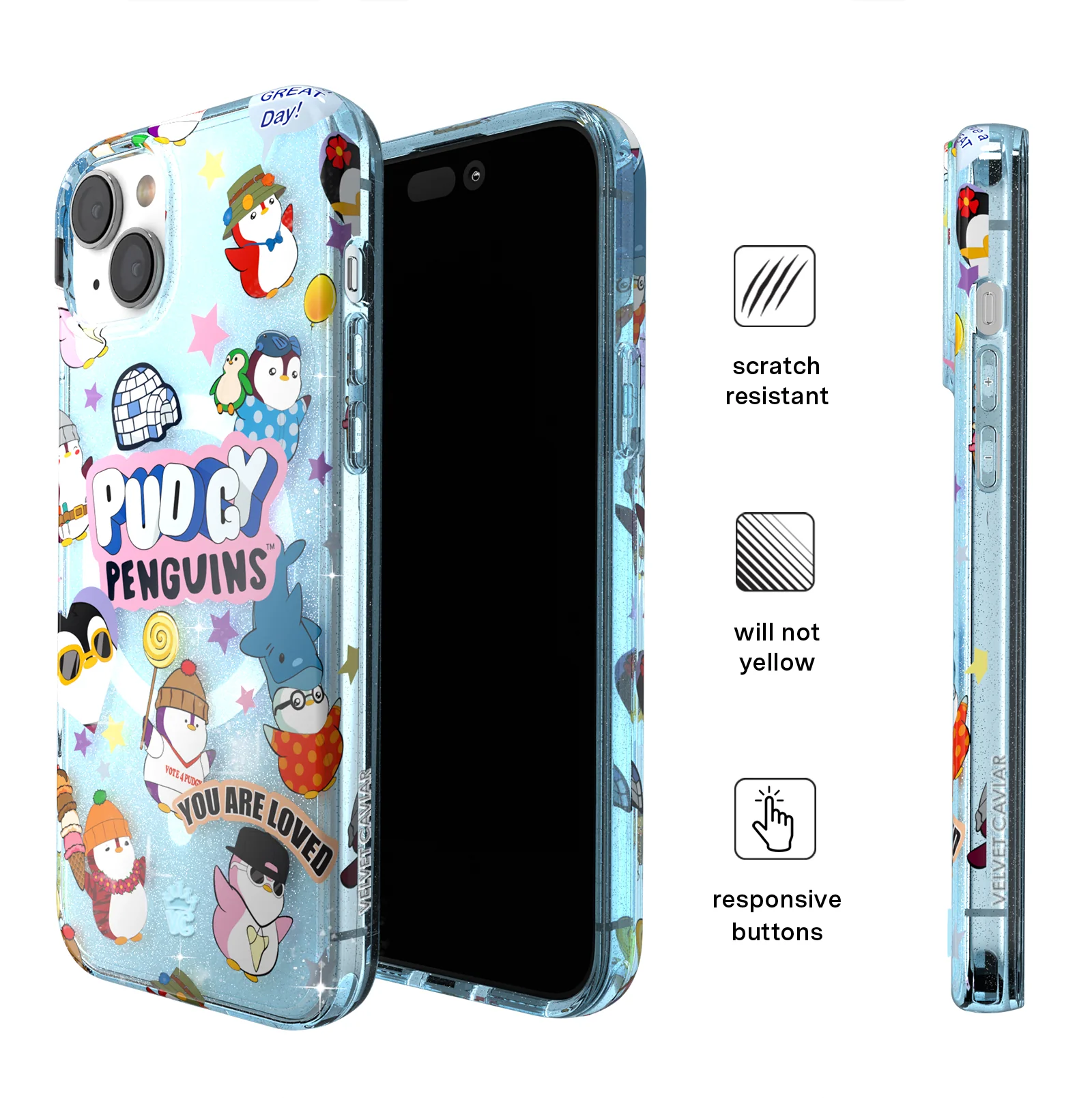 Pudgy Penguins Iceberg Glitter iPhone Case - Image 18