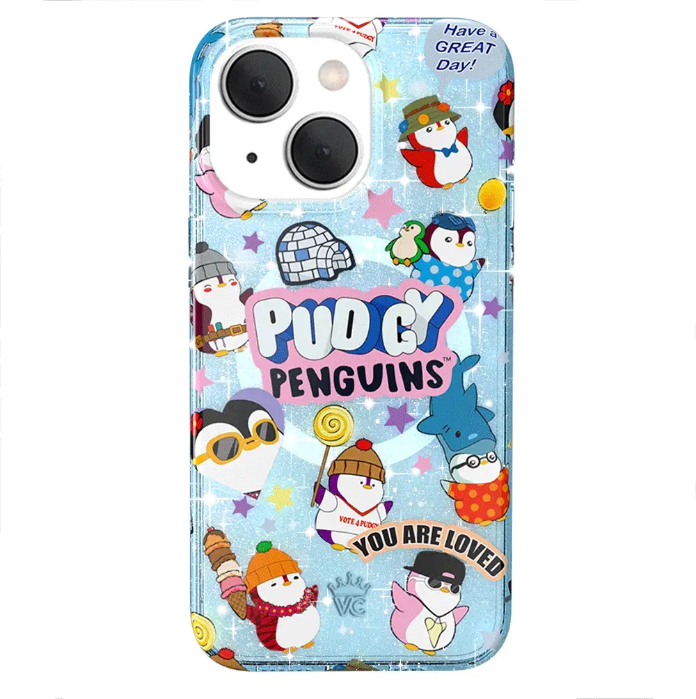Pudgy Penguins Iceberg Glitter iPhone Case - Image 19