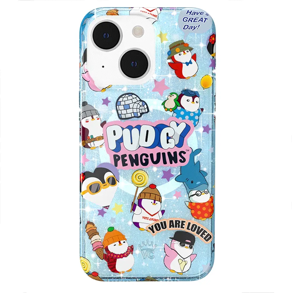 Pudgy Penguins Iceberg Glitter iPhone Case - Image 49