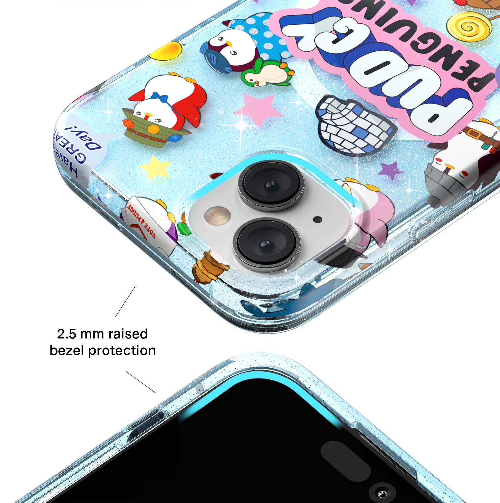 Pudgy Penguins Iceberg Glitter iPhone Case - Image 57