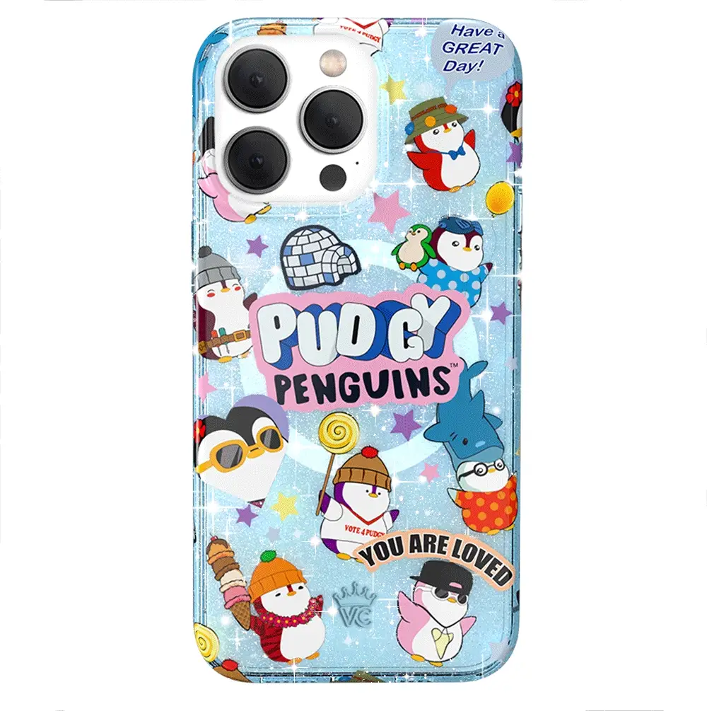 Pudgy Penguins Iceberg Glitter iPhone Case - Image 7