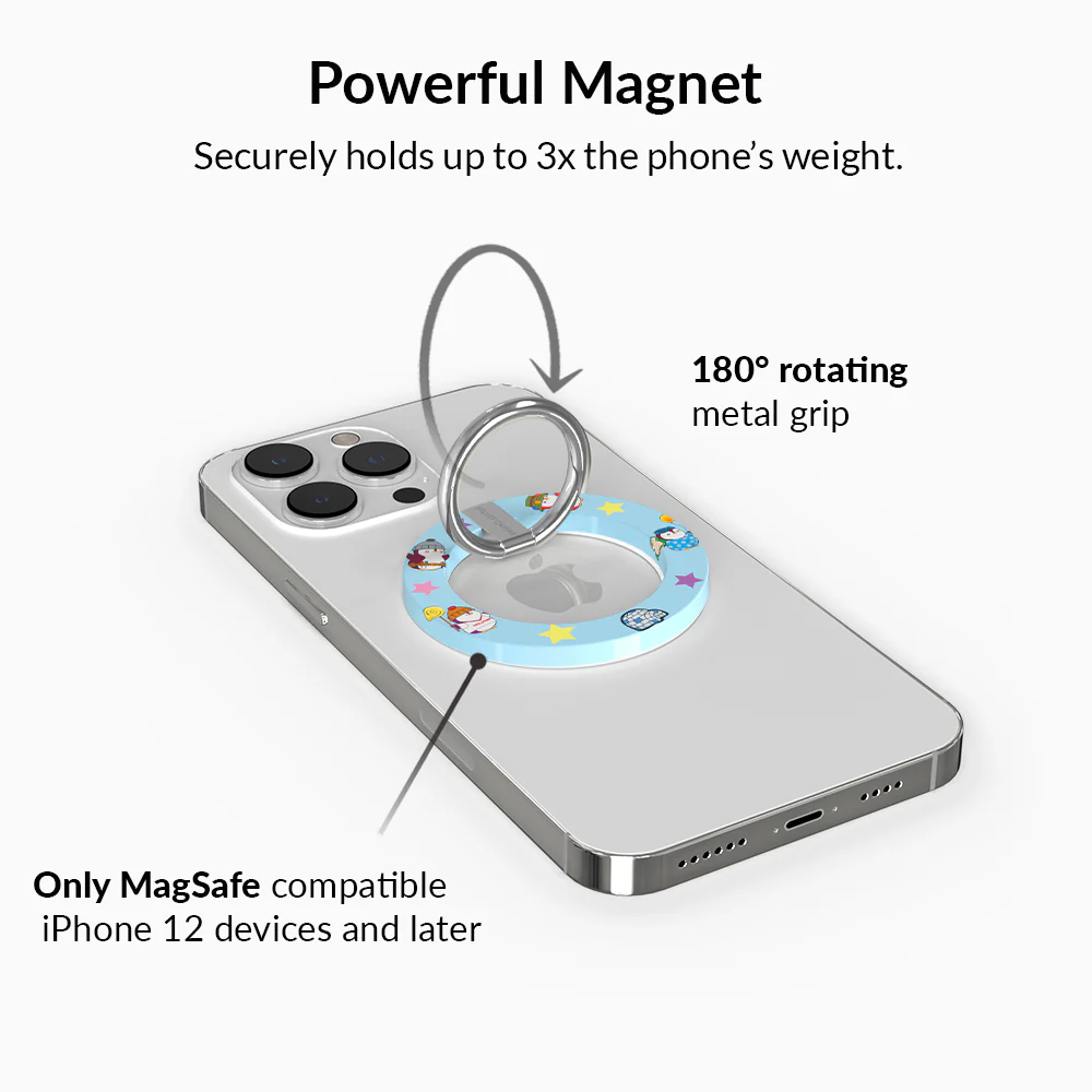 Pudgy Penguins Polar Blue MagSafe Grip Ring - Image 3