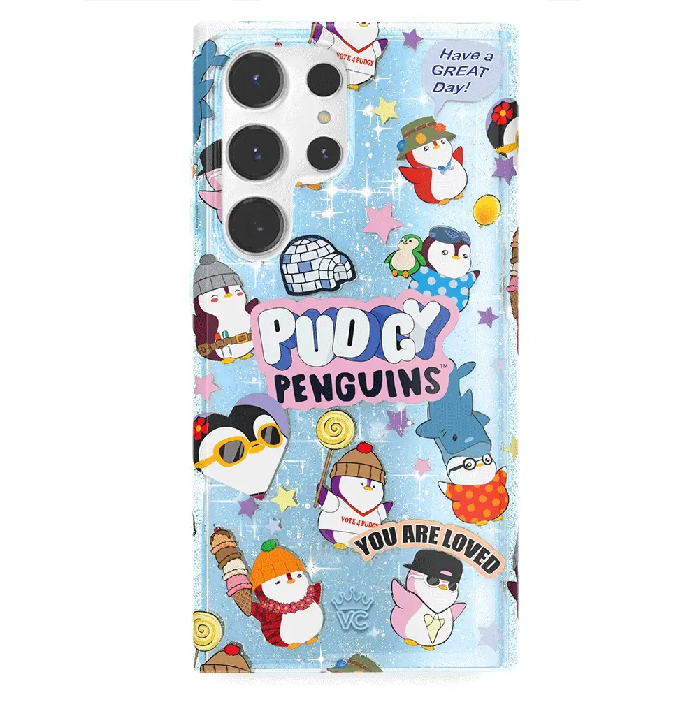 Pudgy Penguins Iceberg Glitter Samsung Case - Image 11