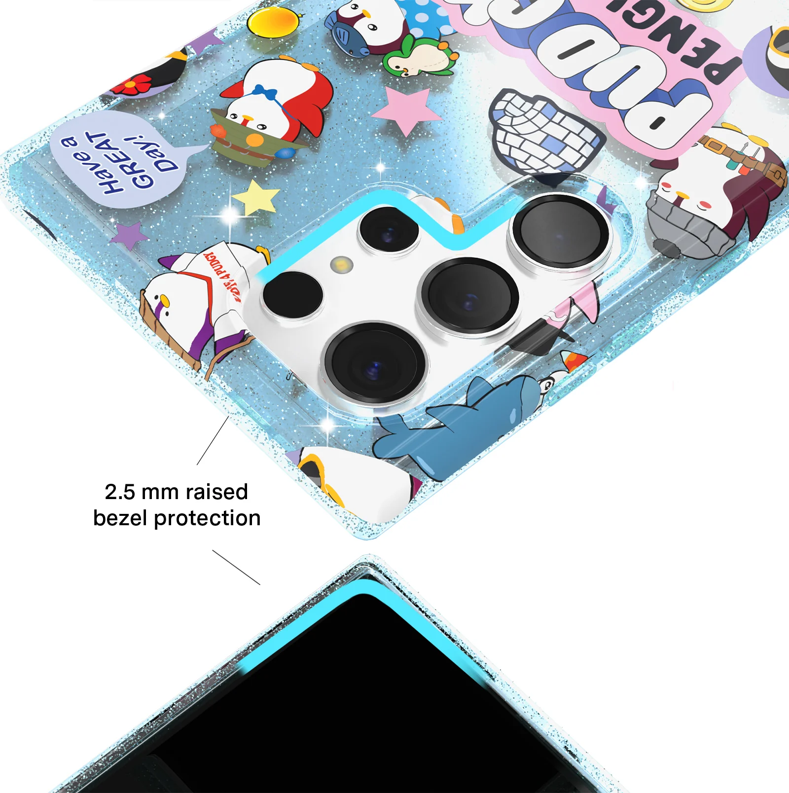 Pudgy Penguins Iceberg Glitter Samsung Case - Image 12