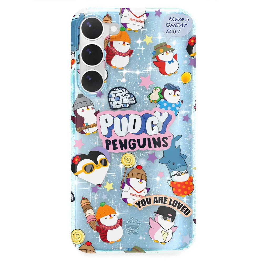 Pudgy Penguins Iceberg Glitter Samsung Case - Image 16