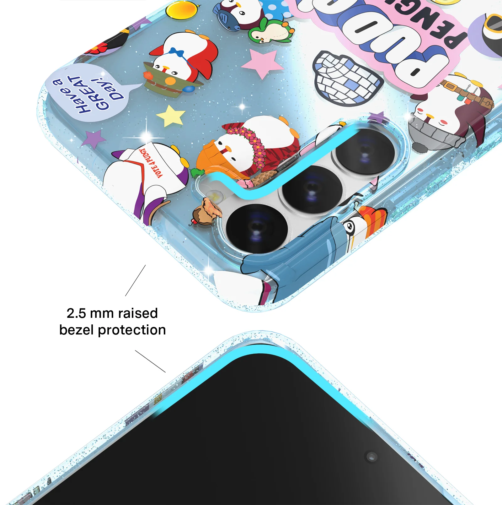 Pudgy Penguins Iceberg Glitter Samsung Case - Image 17
