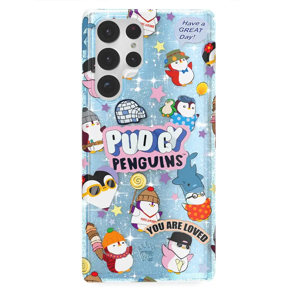 Pudgy Penguins Iceberg Glitter Samsung Case - Image 26