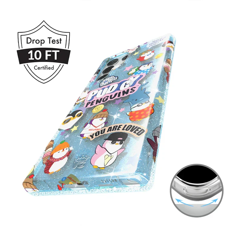 Pudgy Penguins Iceberg Glitter Samsung Case - Image 30