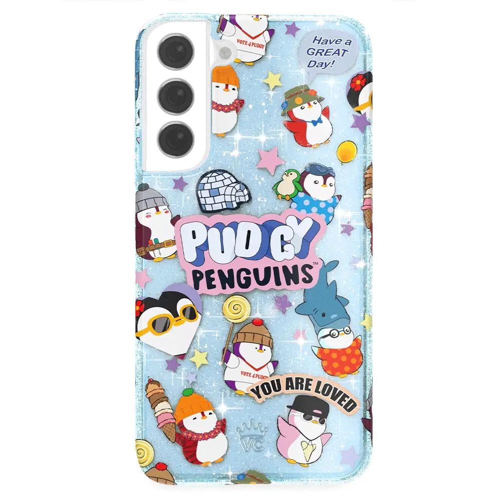 Pudgy Penguins Iceberg Glitter Samsung Case - Image 46