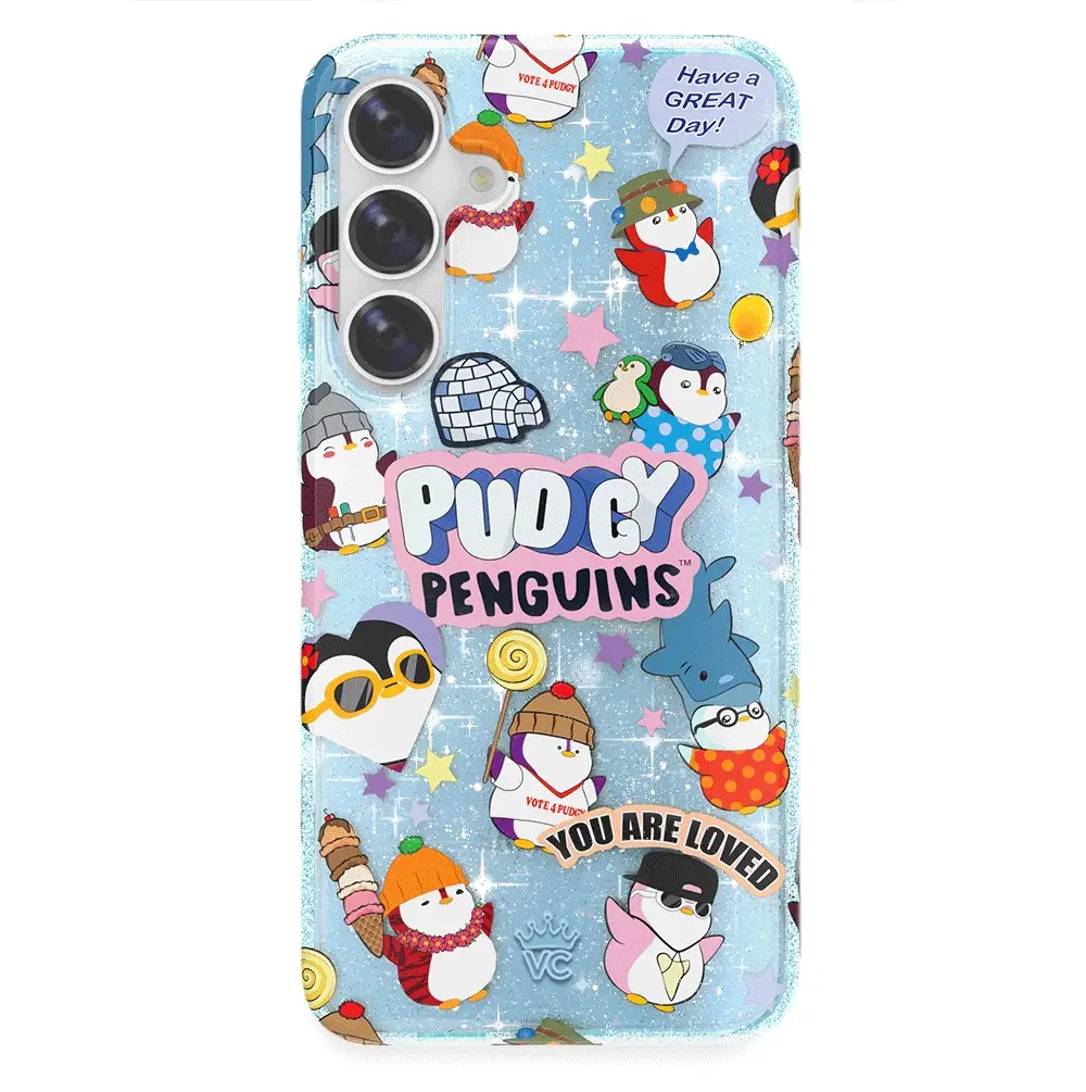 Pudgy Penguins Iceberg Glitter Samsung Case - Image 6