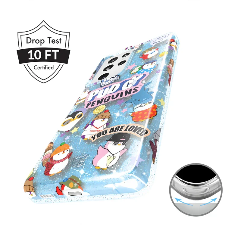 Pudgy Penguins Iceberg Glitter Samsung Case - Image 60