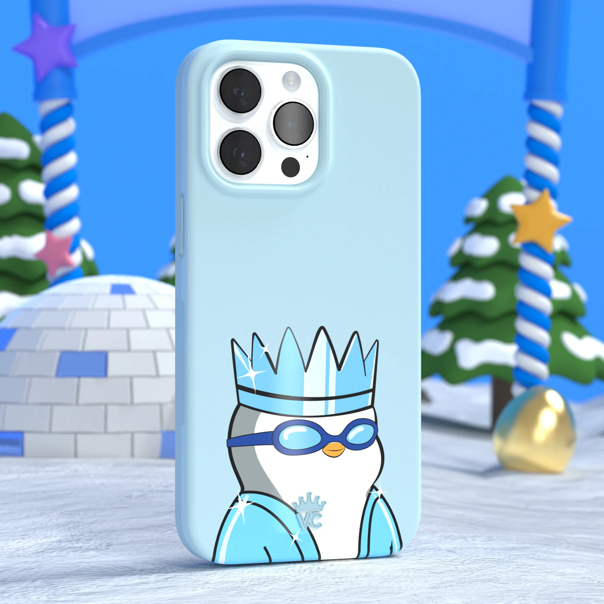 Pudgy Penguins Polar Blue iPhone Case - Image 44