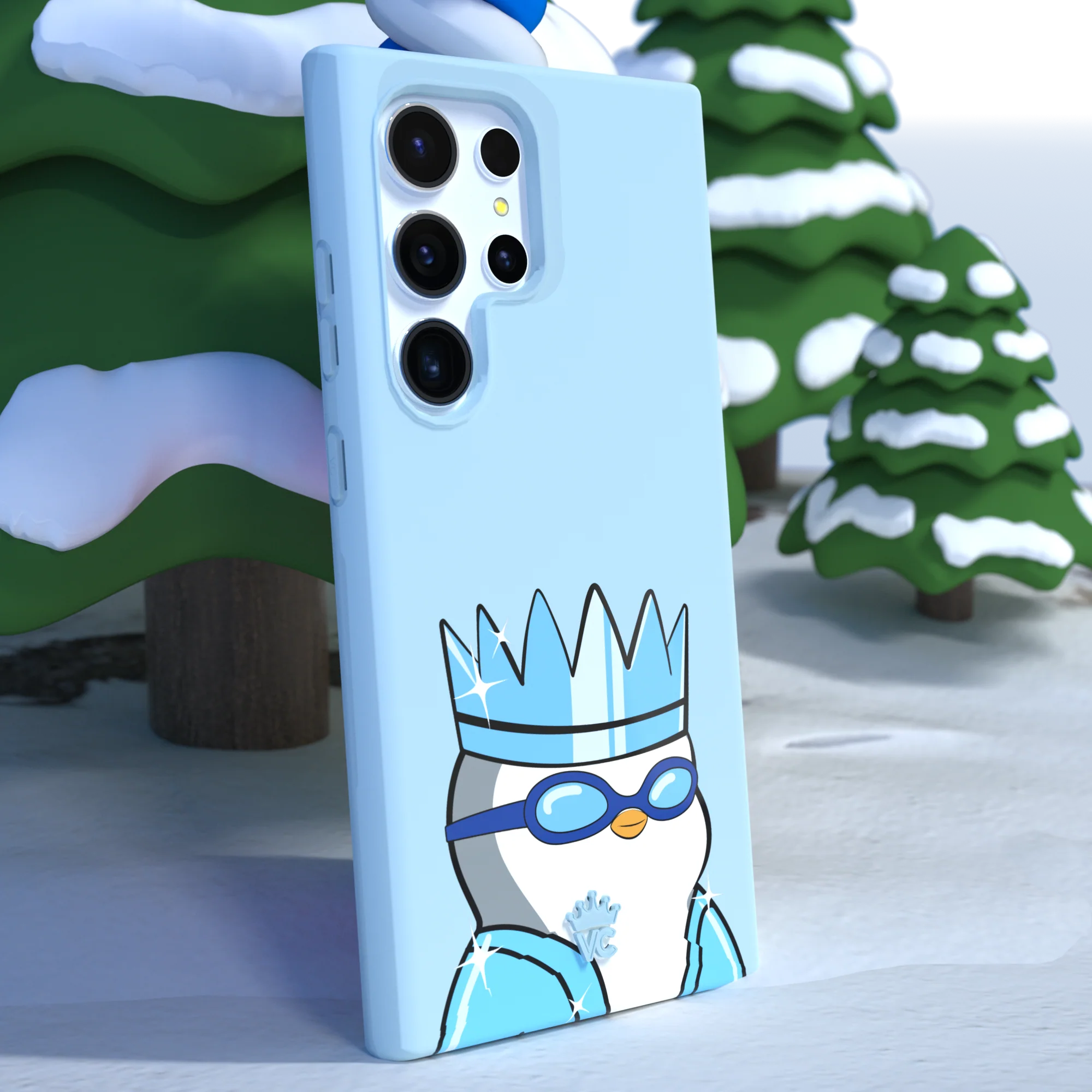 Pudgy Penguins Polar Blue Samsung Case - Image 2
