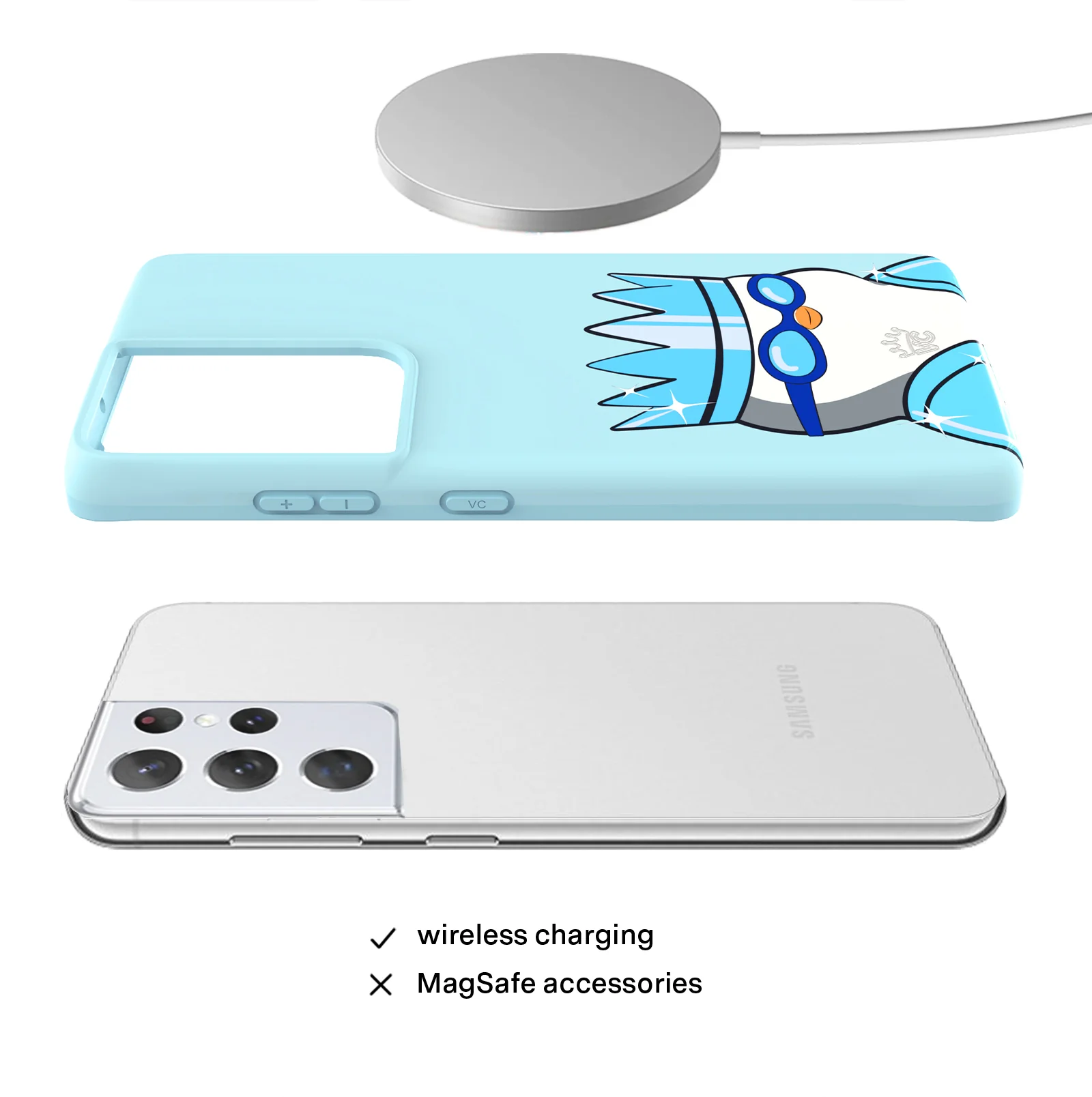 Pudgy Penguins Polar Blue Samsung Case - Image 70
