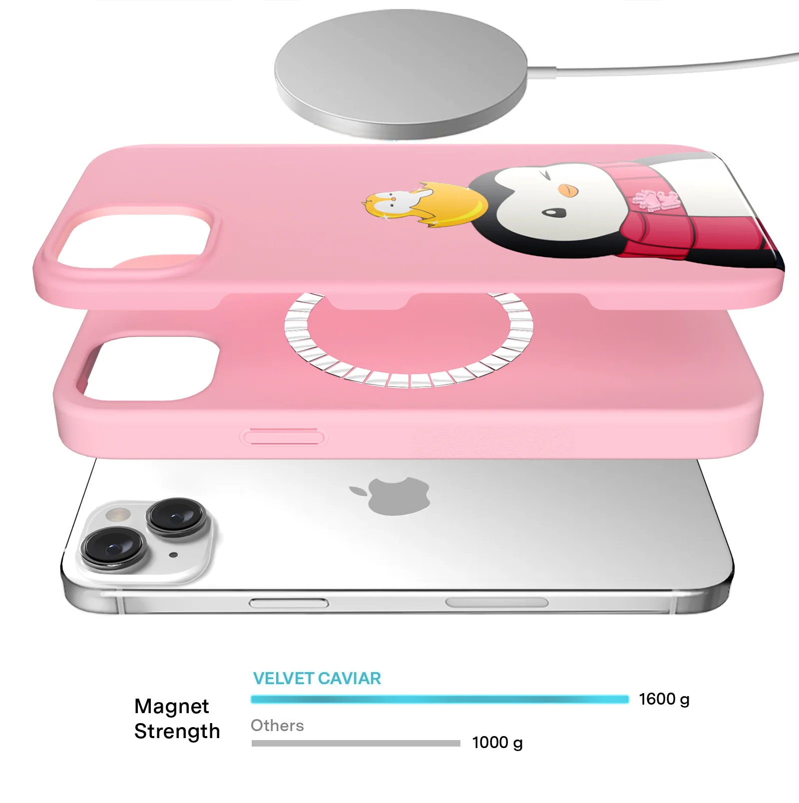 Pudgy Penguins Positive Pink iPhone Case - Image 22