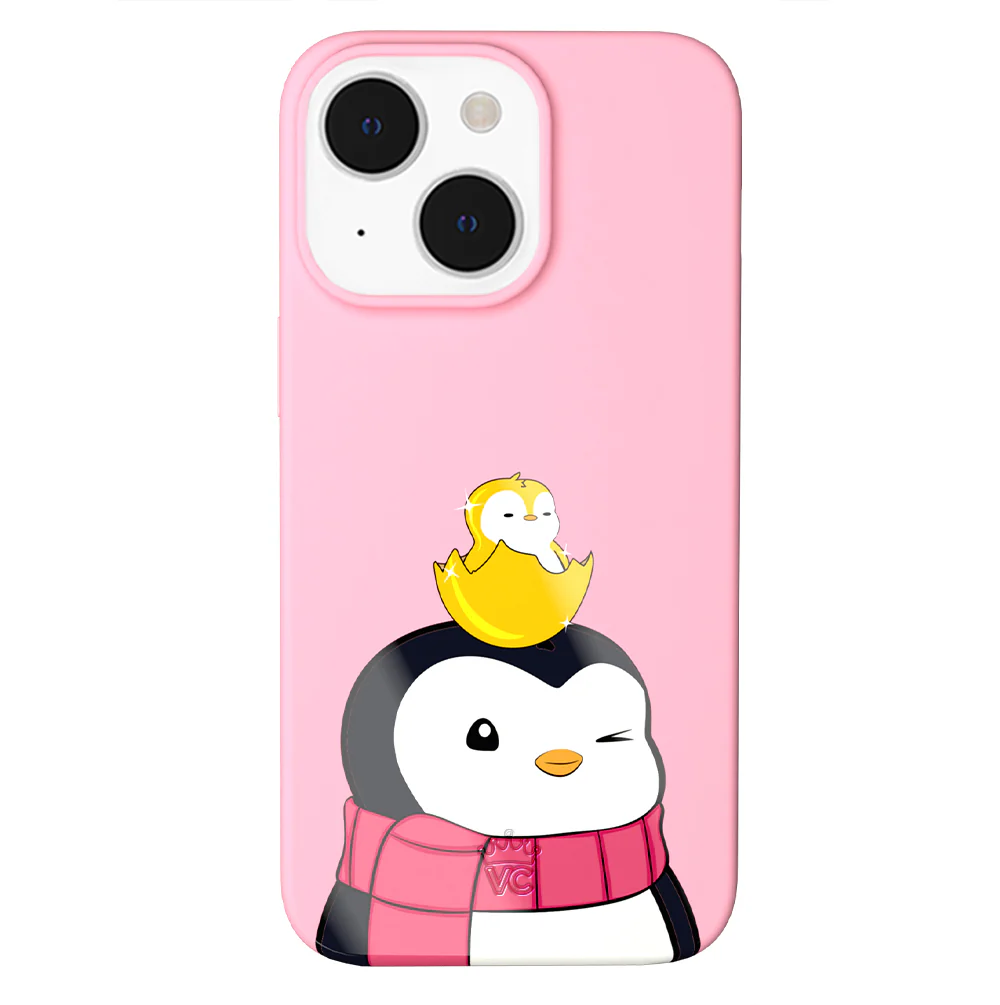 Pudgy Penguins Positive Pink iPhone Case - Image 31