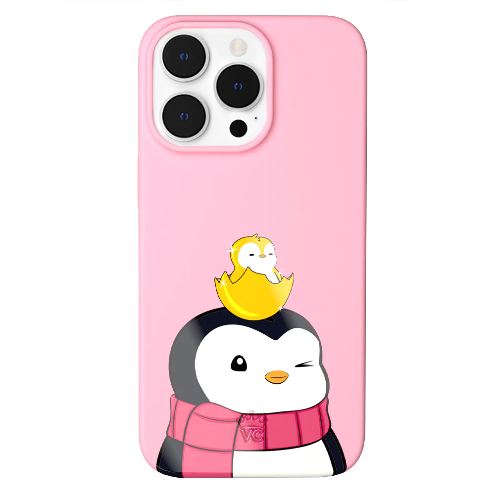 Pudgy Penguins Positive Pink iPhone Case - Image 43