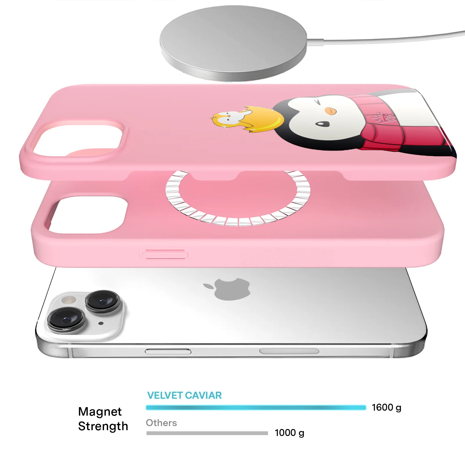 Pudgy Penguins Positive Pink iPhone Case - Image 58